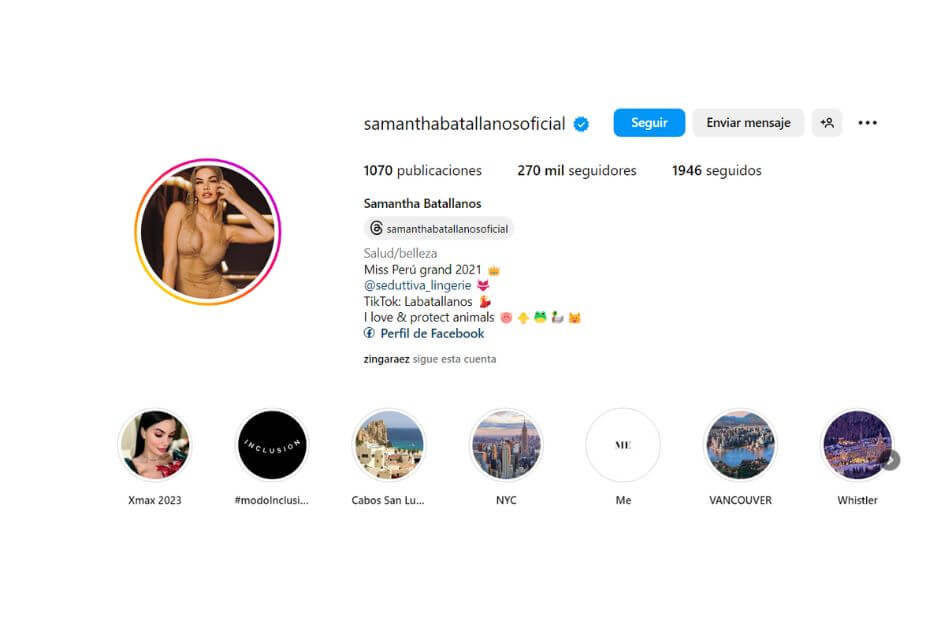 Samantha Batallanos Instagram
